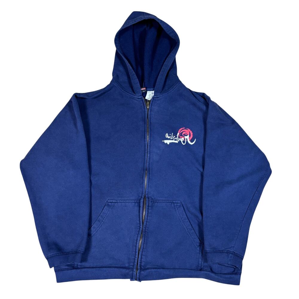 vintage y2k 2000s Quiksilver zip up hoodie mens Small surfwear retro indie skate